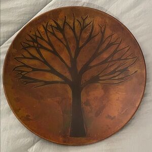 Copper Tree of Life Design Wall Plate Art